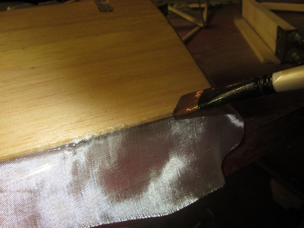 Applying Fiberglass Cloth — Finishing model parts